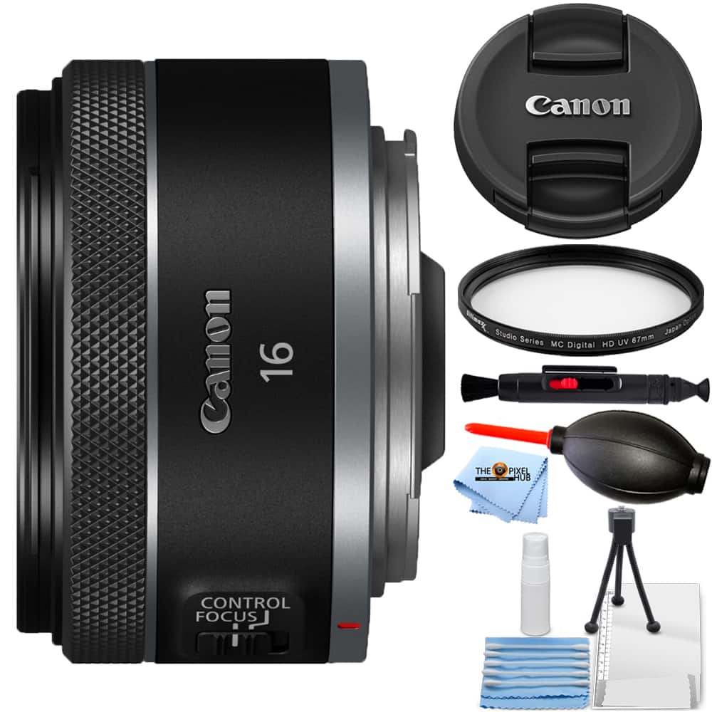 Canon - RF 16mm f/2.8 STM Lens 5051C002 - 6PC Accessory Bundle