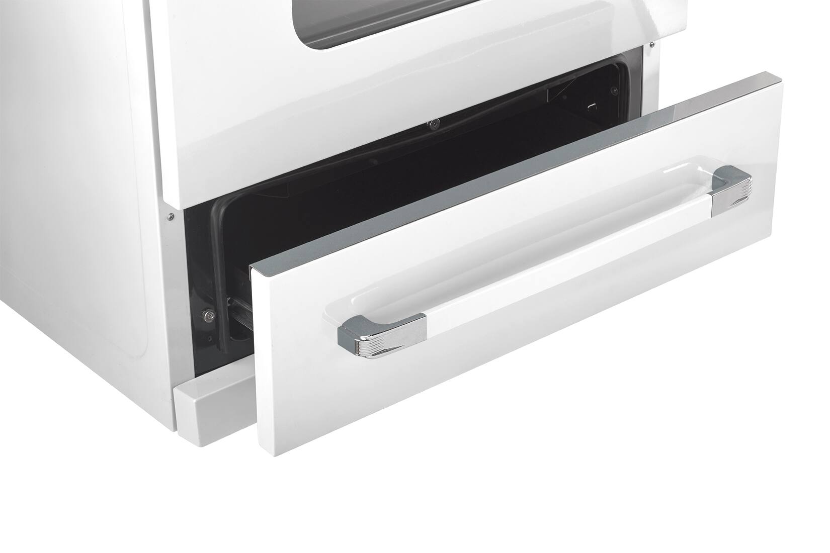 Alt View 17. Unique Appliances - Classic Retro 3.9 Cu. Ft. Freestanding Gas Convection Range - Marshmallow White.