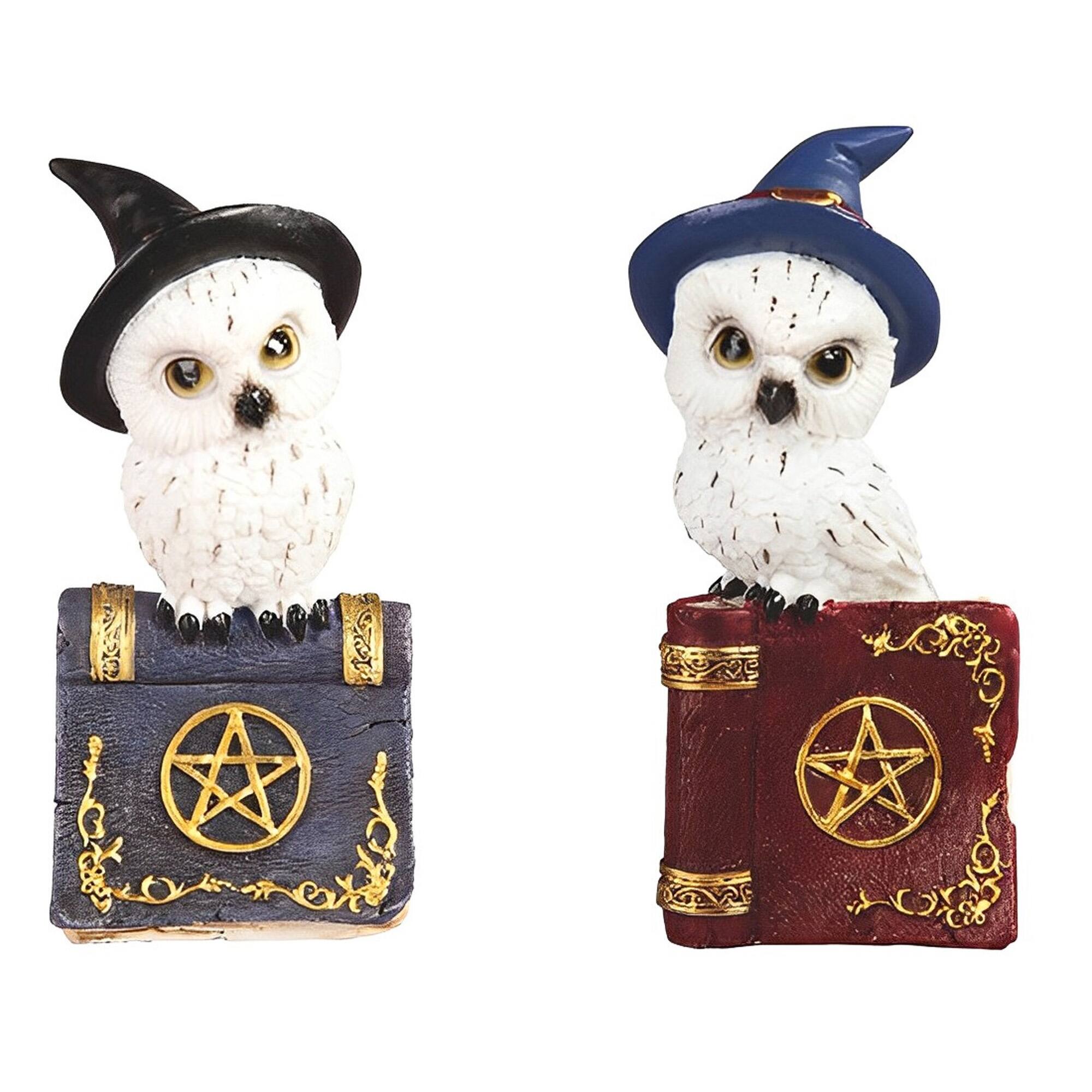 FC Design - 2-PC 5"H Owl on Book Set Figurine Statue Office Desk Tabletop Home Decor Gift - Multi-Color