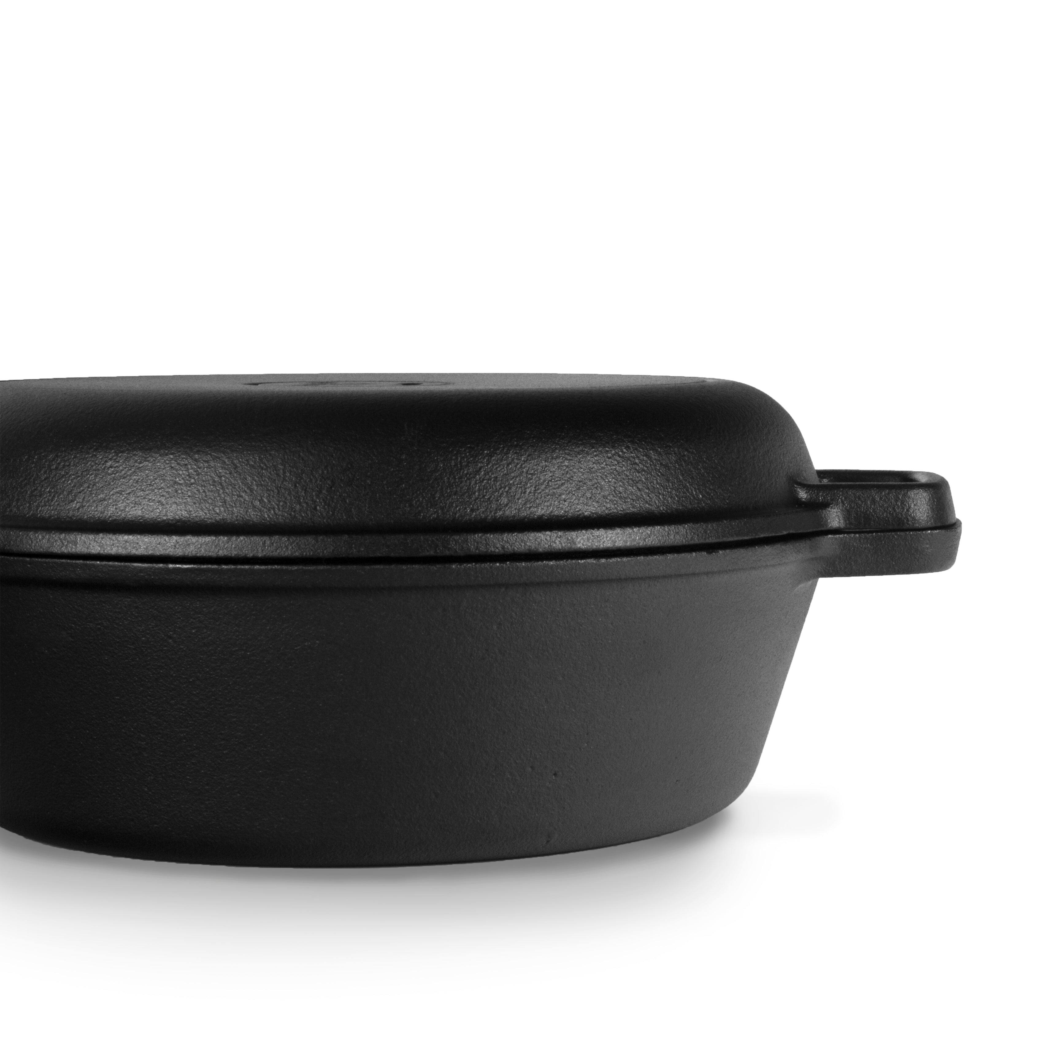 Alt View 2. Commercial Chef - COMMERCIAL CHEF 3 Quart Dutch Oven with Skillet Lid - Black.