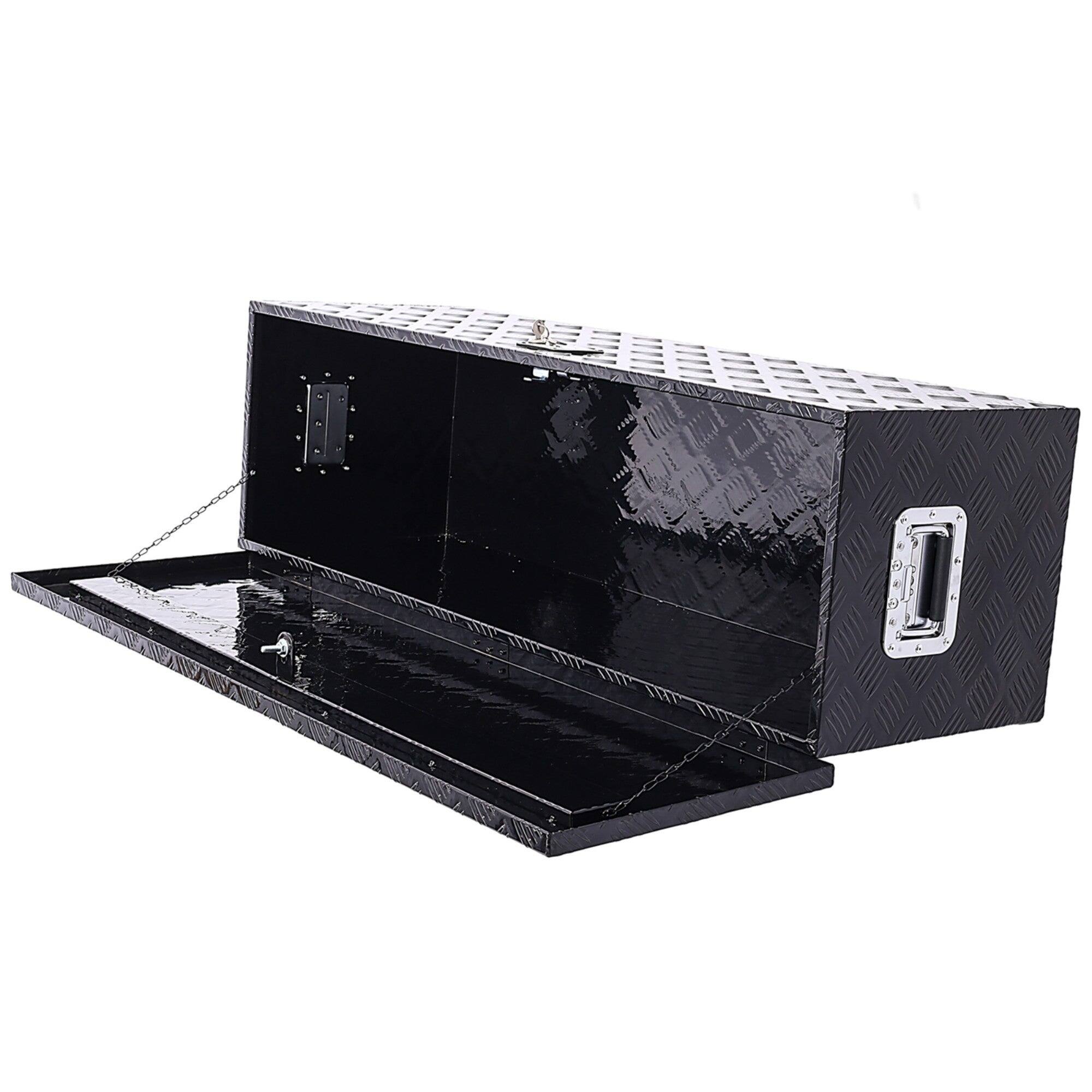Alt View 2. Boyel Living - Black 48x15x15-Inch Aluminum Heavy-Duty Truck Bed Underbody Tool Box.