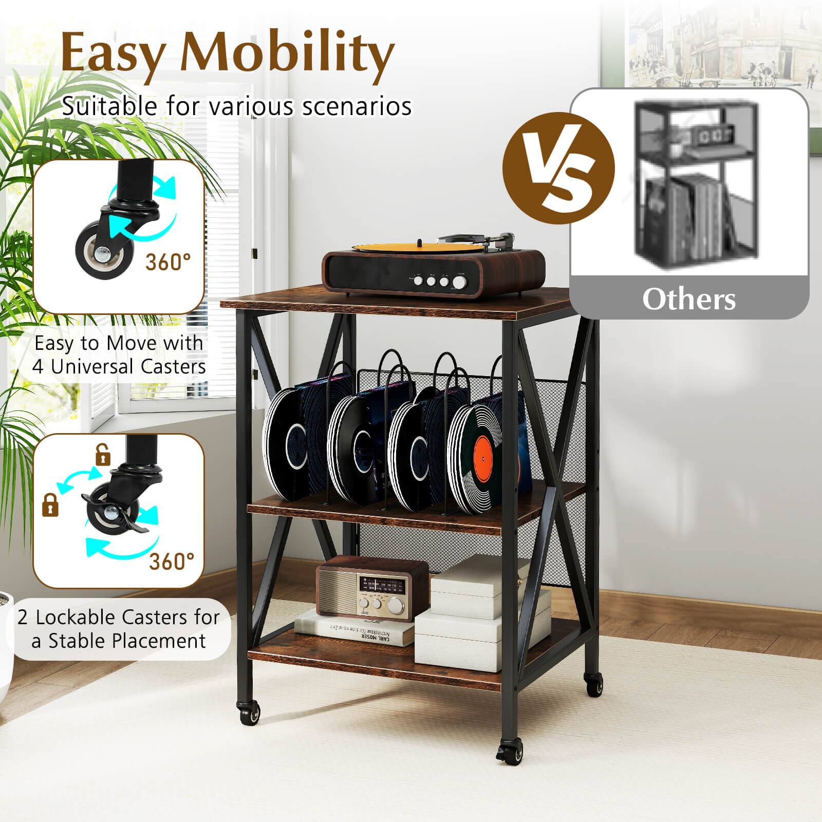 Easy Mobility  
Suitable for various scenarios  

Easy to Move with 4 Universal Casters  
360°  

2 Lockable Casters for a Stable Placement  
360°  

VS Others