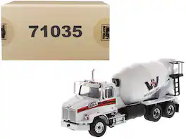 Western Star 4700 SB Concrete Mixer Truck 1/50 Diecast Model by Diecast Masters - White