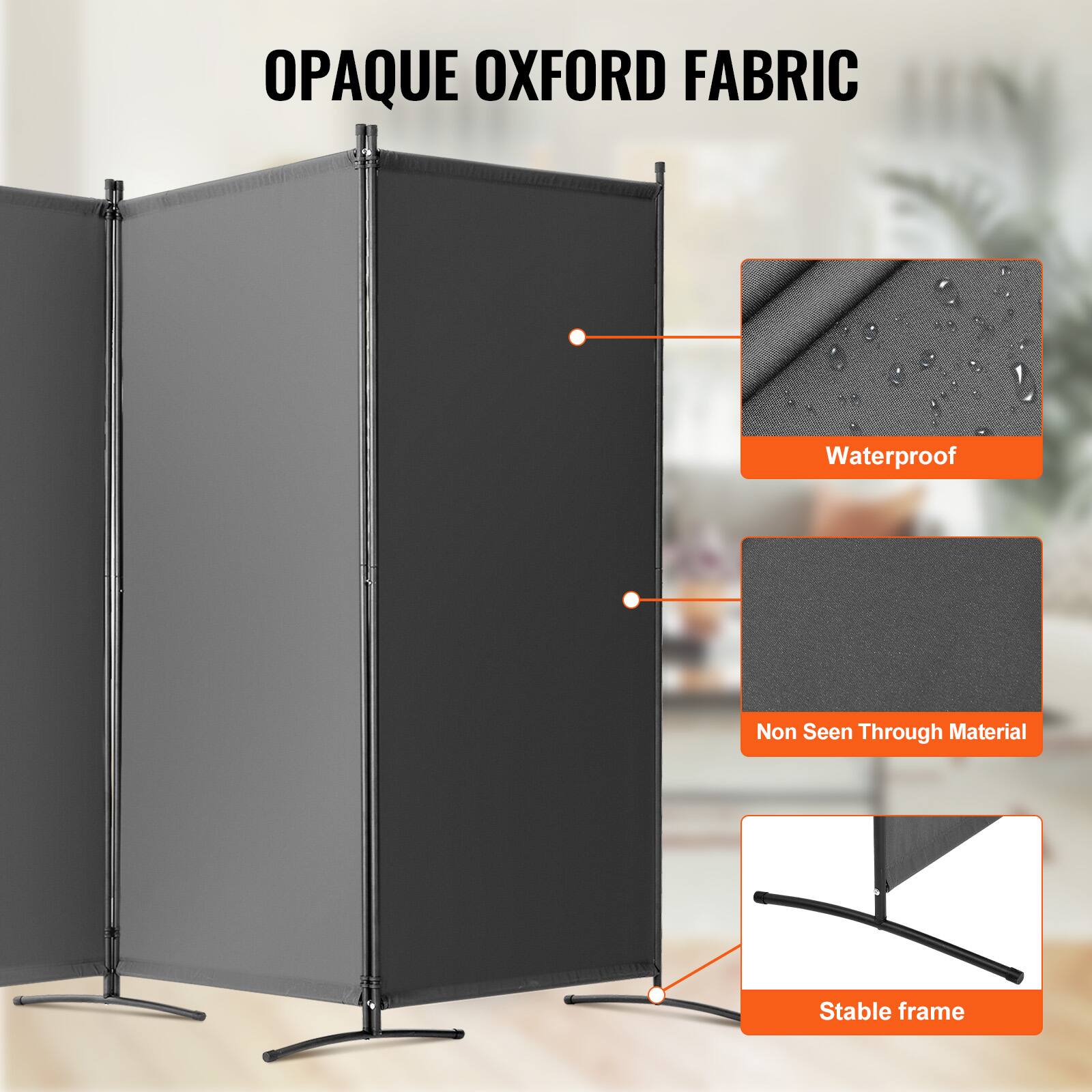 OPAQUE OXFORD FABRIC, Waterproof, Non Seen Through Material, Stable frame