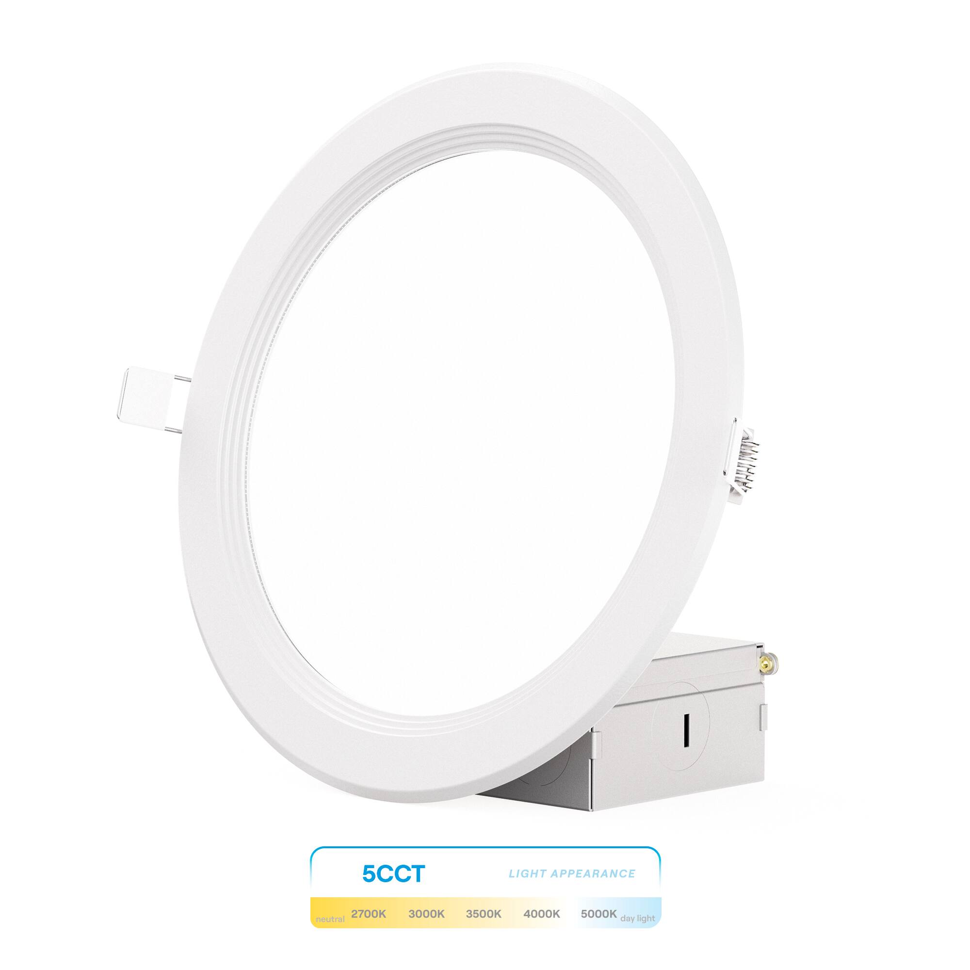 Infibrite - 6 In. Ultra-Thin Recessed LED Downlight 12W 1050LM 5CCT Selectable Wet Rated, Triac Dimmable 12-Pack - White price history on PriceWatchPro