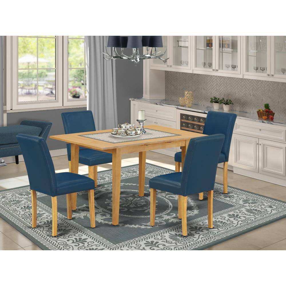 Left. East West Furniture - Dining Room Set Oak - Brown.