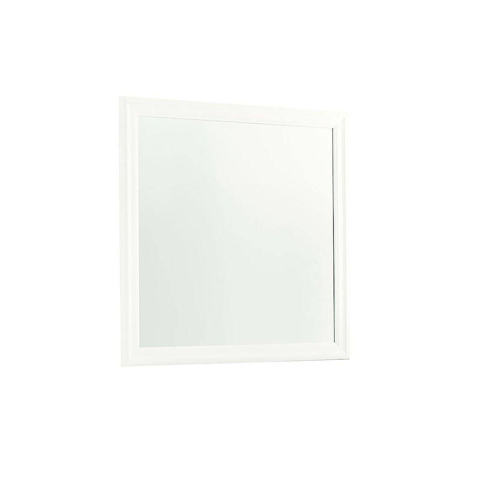 Front. Global Furniture USA - Traditional Glam Pompei Metallic White Mirror - Metallic White.
