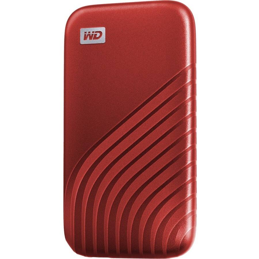 Alt View 7. SanDisk - WD My Passport WDBAGF0010BRD-WESN 1 TB Portable Solid State Drive - External - Red - USB 3.2 (Gen 2) Type C - 256-bit.