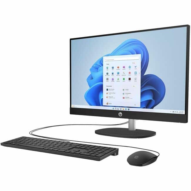HP - 24-cr0000a 24-cr0430 All-in-One Computer - Intel N-Series i3-N300 - 8 GB - 256 GB SSD - 23.8" Full HD - Desktop - Jet - Black
