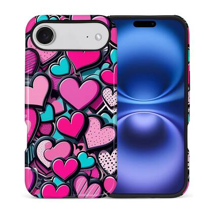 Front. BUBM - Smartphone Case for iPhone - 2-Layer Durable Smartphone Protection Case - Candy Heart Stack - Candy Heart Stack for iPhone Air.