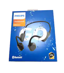 Philips - Refurbished Excellent - TAA6606BK/00 Open Ear Bone Conduction Wireless Sports Headphones - Bluetooth 5.2 - IP67 Waterproof - Black