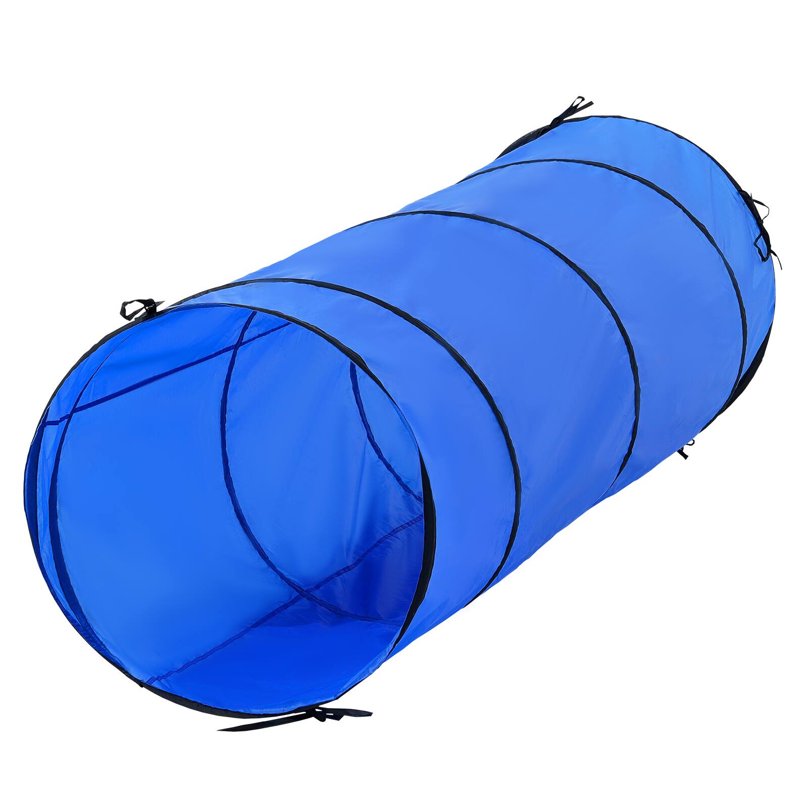 Alt View 5. VEVOR - Dog Agility Training Equipment, 5 PCS Set with Adjustable High Hurdles,6 Weave Poles, Tunnel - Red,Blue,Black.