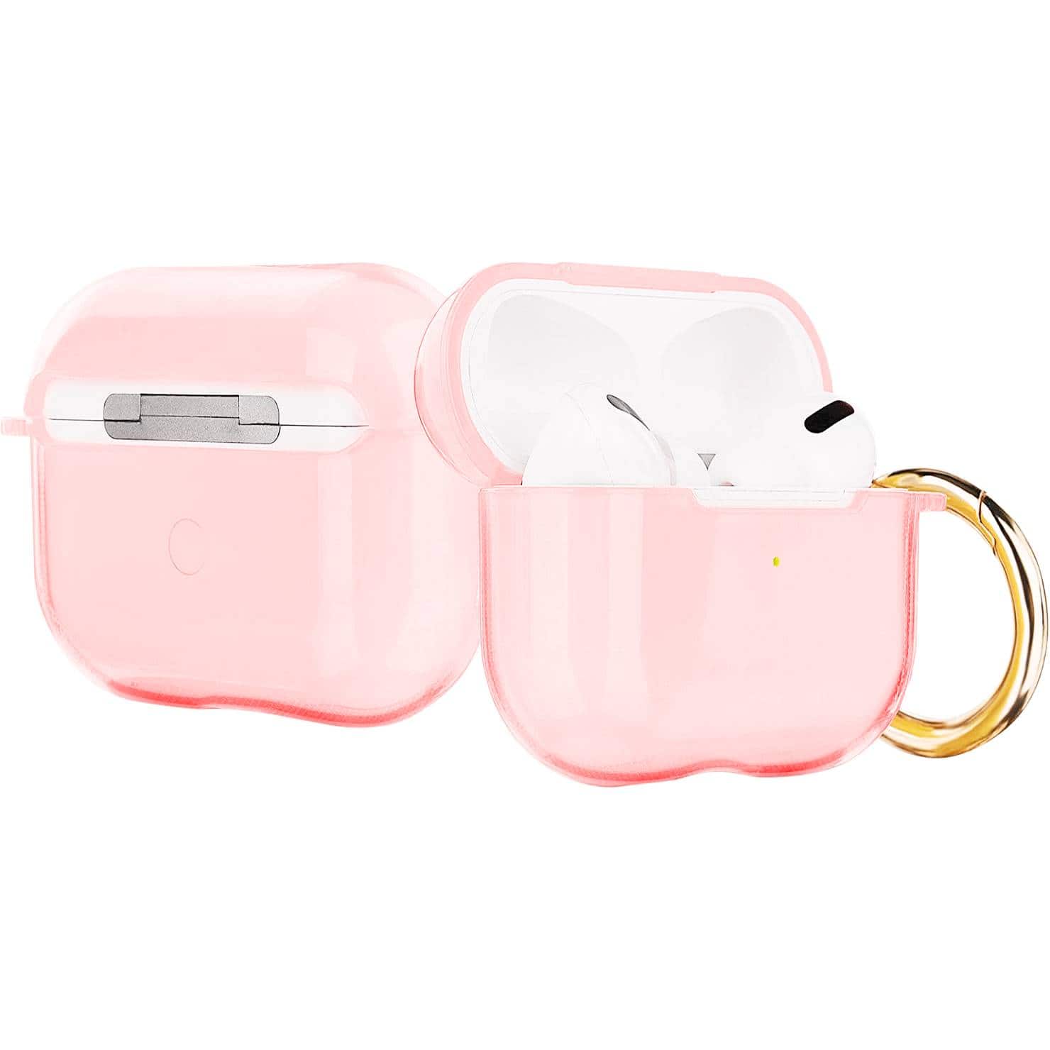 Alt View 11. SaharaCase - Hybrid Flex Series Case for Apple AirPods (3rd Generation) - Transparent Pink.