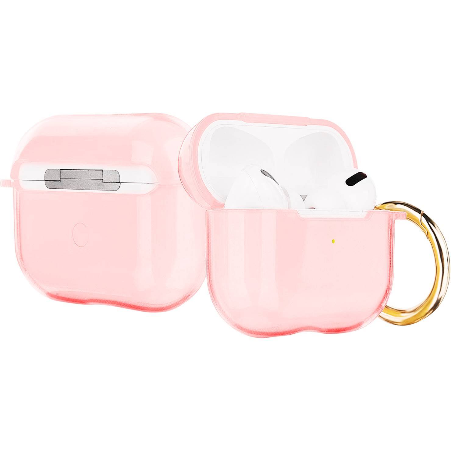 Alt View 11. SaharaCase - Hybrid Flex Series Case for Apple AirPods (3rd Generation) - Transparent Pink.