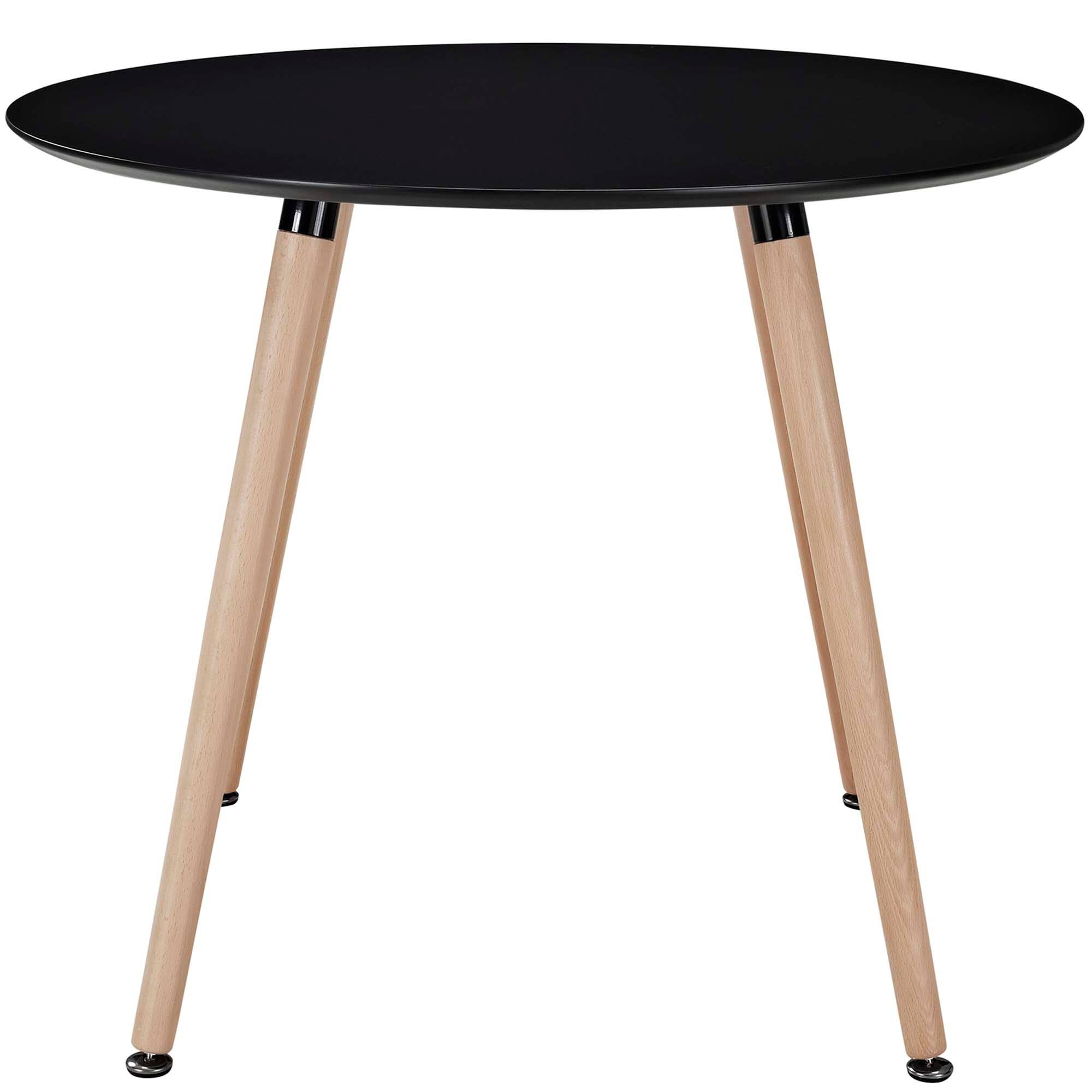 Back. Modway - Track Round Dining Table by Modway - Black.