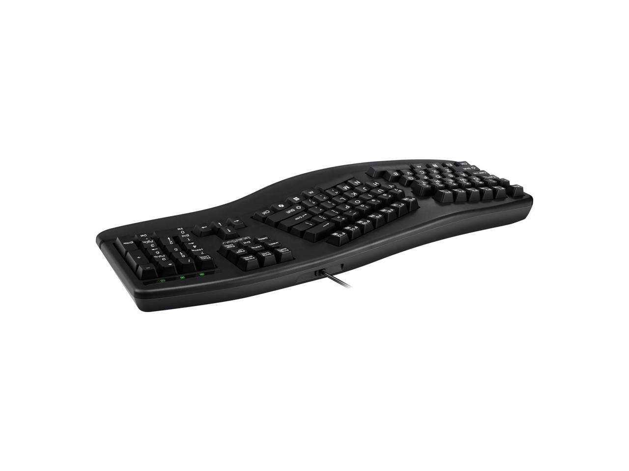 Alt View 8. Adesso - ADESSO EasyTouch 150 Mechanical Keyboard, Cherry MX Brown, Palm Rest, Copilot AI Key, Numeric Pad - Black.