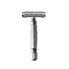 Dazzed Corner - Double Edge Safety Razor – 5 Swedish Steel Blades - Silver