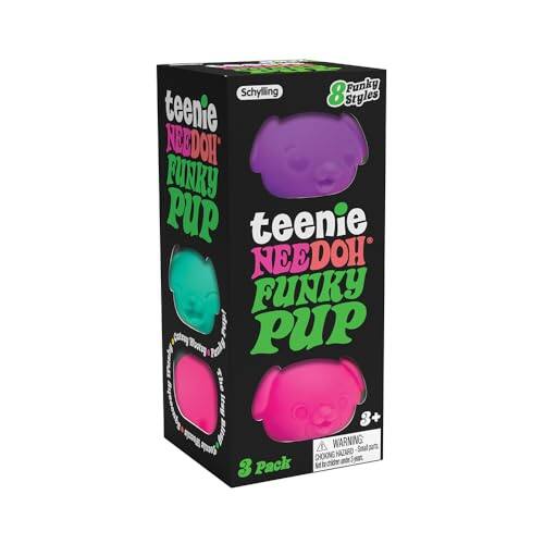 Schylling teenie NEEDOH FUNKY PUP 8 Styles 3 Pack 3+
