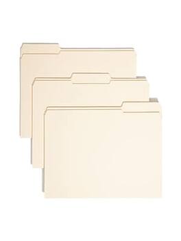 Smead - File Folder, Reinforced 1/3-Cut Tab, 1-1/2" Expansion, Letter Size, 50/Box (10405) - Manila