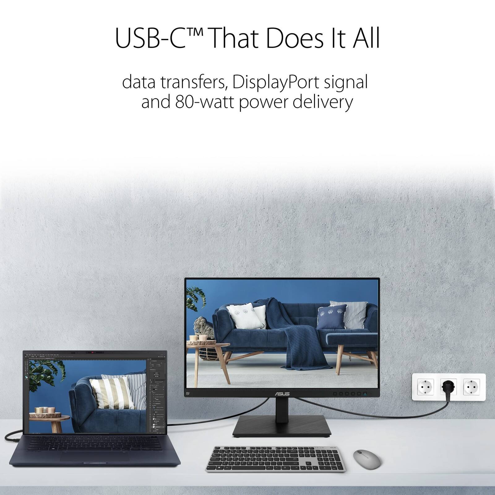 USB-C™ That Does It All  
data transfers, DisplayPort signal and 80-watt power delivery