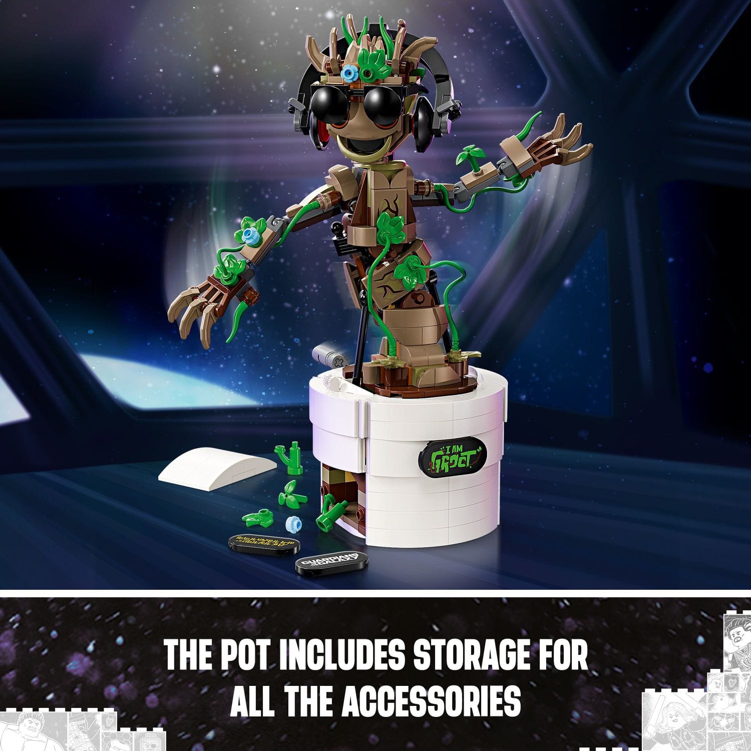 The pot includes storage for all the accessories.