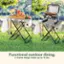 Functional outdoor dining. X-frame design holds up to 75 lbs.