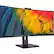 Front. Philips - Philips Ultrawide 34B1U5600CH 34" Class Webcam UW-QHD Curved Screen LCD Monitor - 21:9 - Textured Black - 34" Viewable - Black.