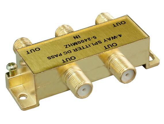 OUT NI 4-WAY 5-2400MHZ SPLITER OUT DC PASS OUT