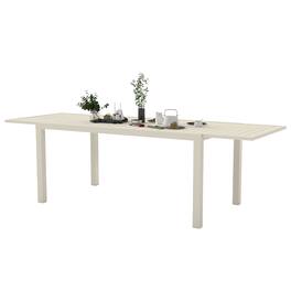 Mondawe - 97.2"L Extendable Aluminum Outdoor Dining Table - White