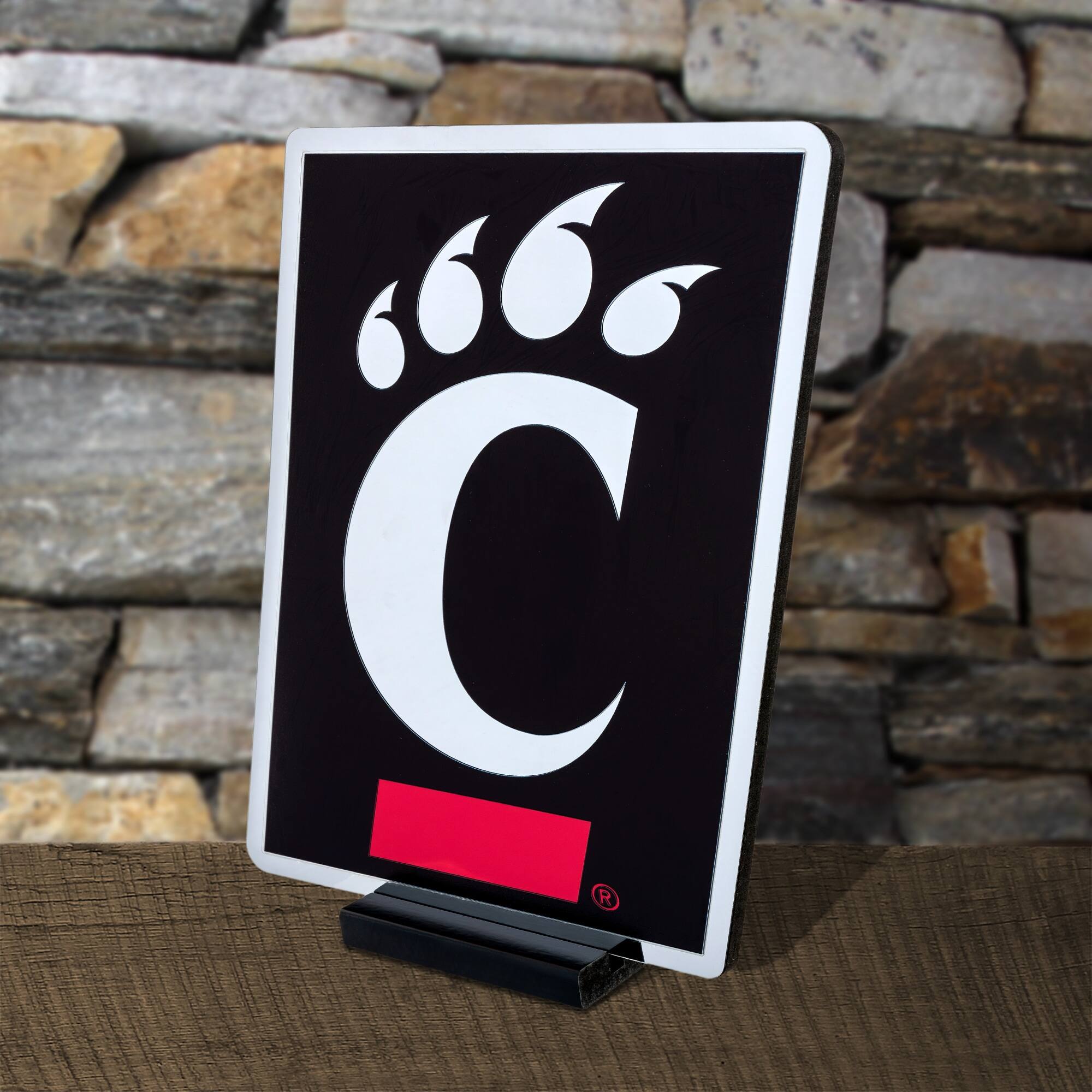 Alt View 3. Sporticulture - Cincinnati Bearcats LED Infinity Logo Light - Black.