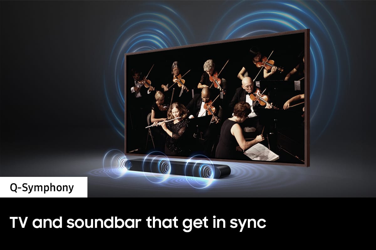 Q-Symphony TV and soundbar that get in sync