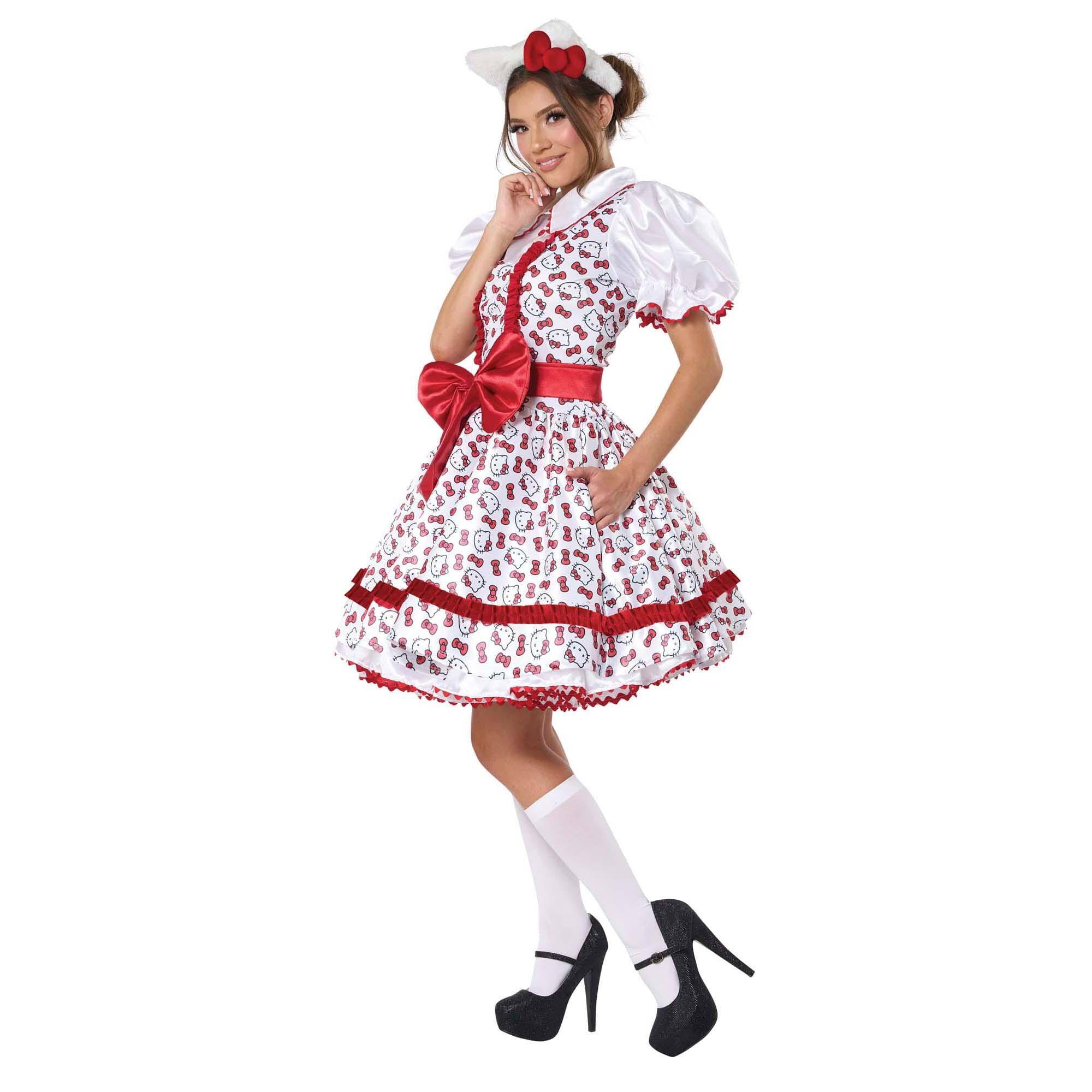 Alt View 10. California Costumes - Hello Kitty Pop Icon Adult Costume | Small - Red.