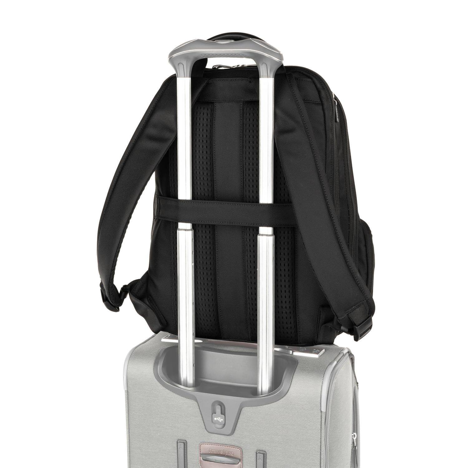 Alt View 1. Travelpro - Travelpro Platinum Elite Laptop Travel Backpack, Fits up to 17.5 Inch Laptop - Black.