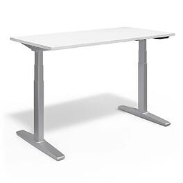 Workplace 2.0 - 55"W Electric Rectangular Adjustable Standing Desk with Micro Movements - White