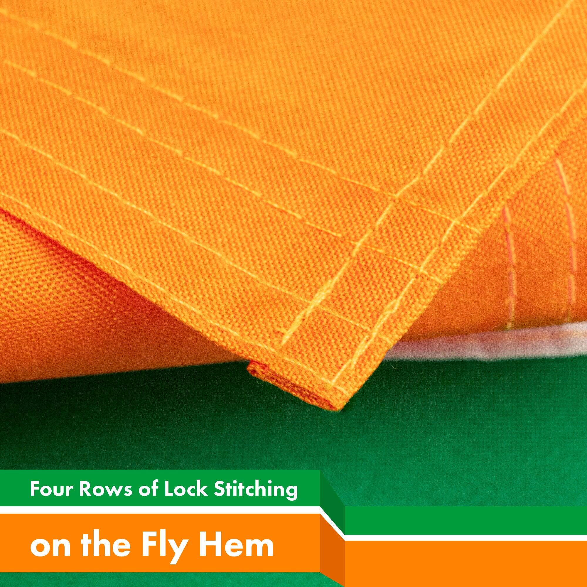 Four Rows of Lock Stitching on the Fly Hem