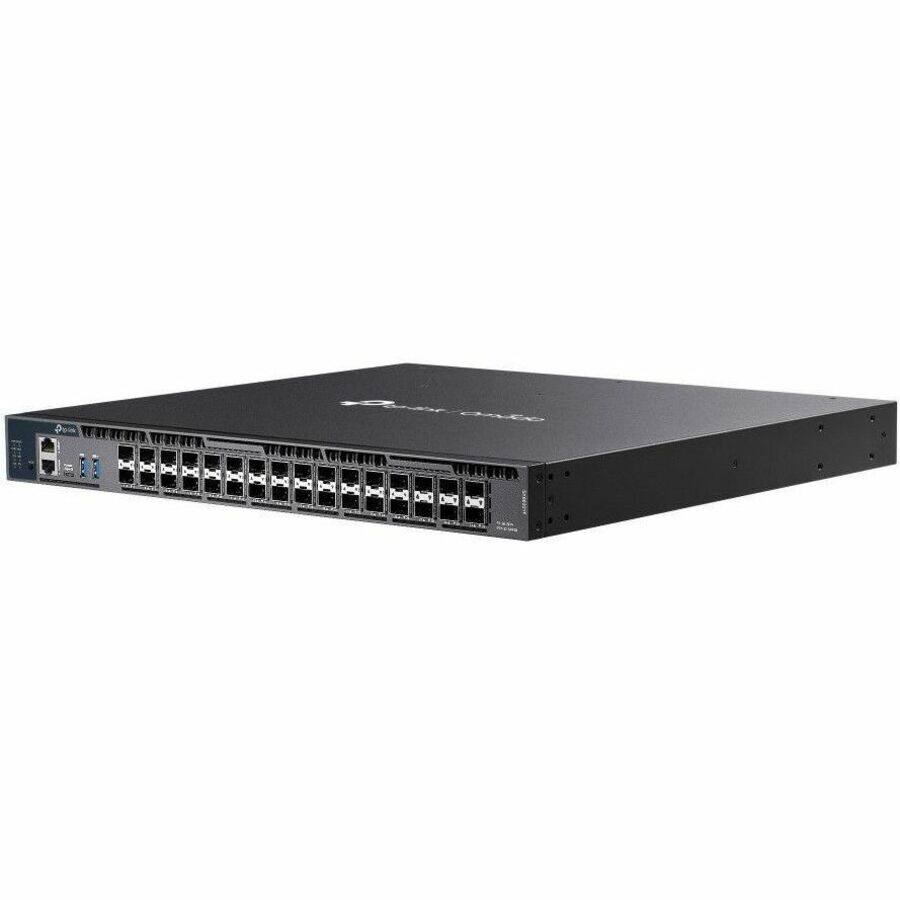 Alt View 1. TP-Link - Omada Omada 26-Port 10G Stackable L3 Managed Aggregation Switch with 6 25G Slots - Manageable - 10 Gigabit Ethernet, 25 - Unknown.