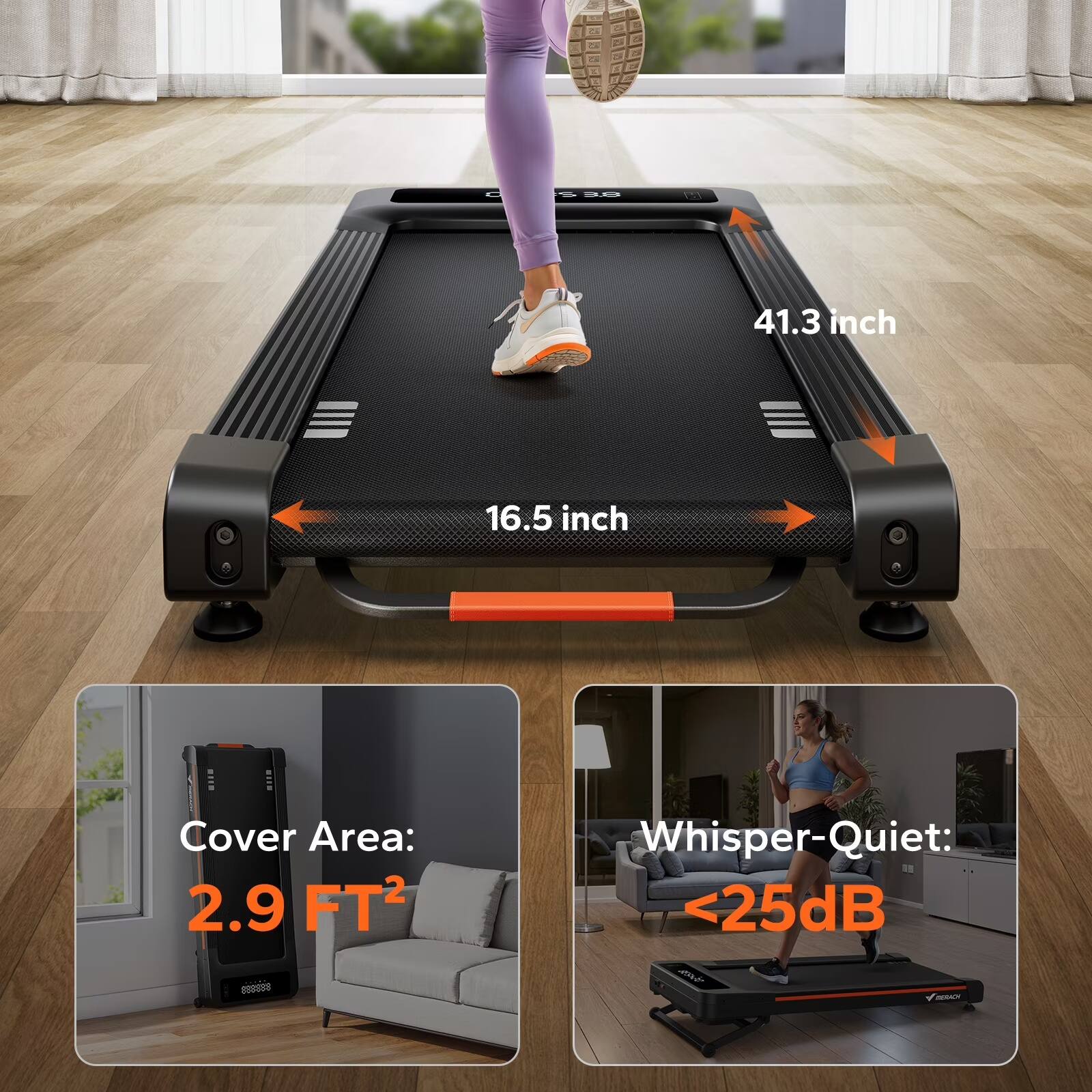 C - a an 41.3 inch x 16.5 inch Cover Area: 2.9 FT2 - Whisper-Quiet: <25dB