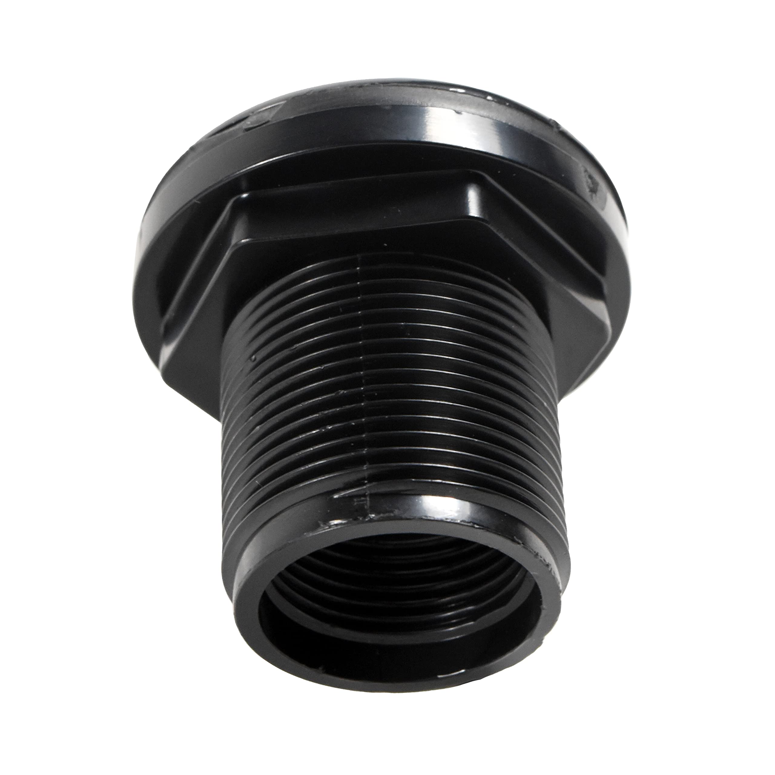 Alt View 4. HQRP - 3/4 in ABS Bulkhead Fitting Set - Double Thread Tank Connector for Rain Barrels, Aquariums, Pools.