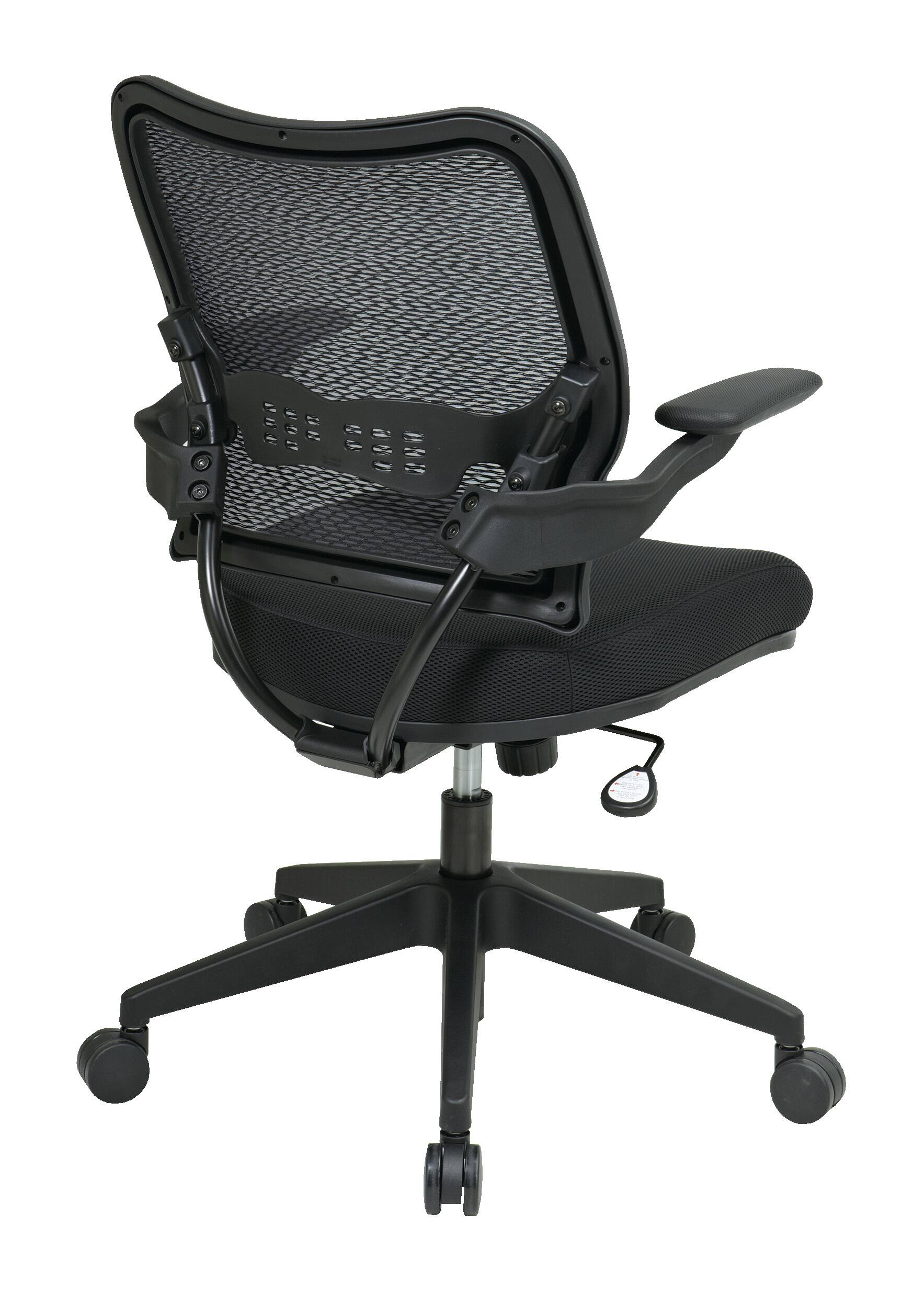 Back. Office Star Products - Deluxe Chair with AirGrid® Back - Black.