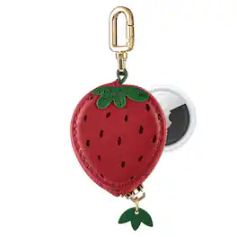 Posh Tech - Fruity Leather Bag Charms for AirTag® - Red