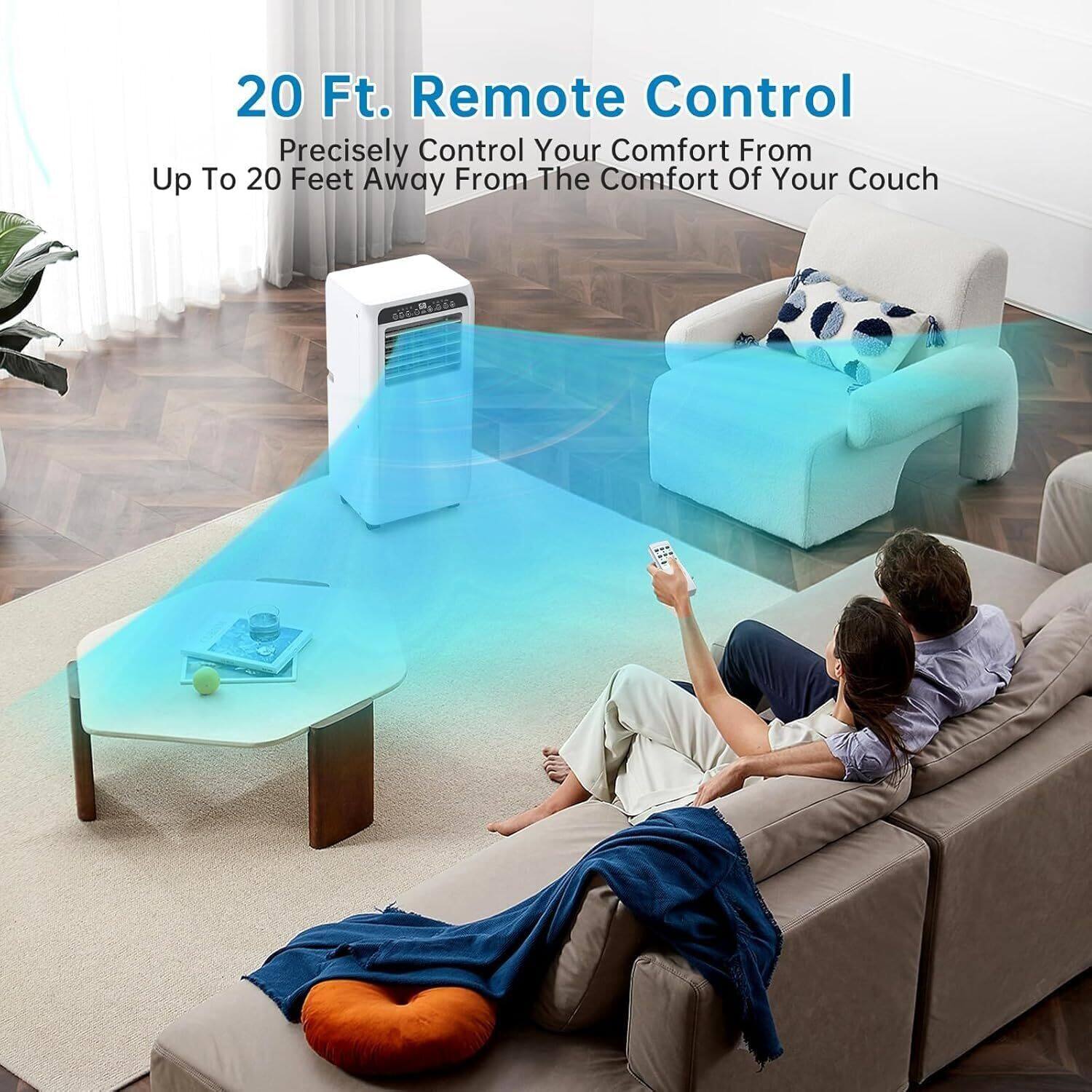 20 Ft. Remote Control  
Precisely Control Your Comfort From Up To 20 Feet Away From The Comfort Of Your Couch