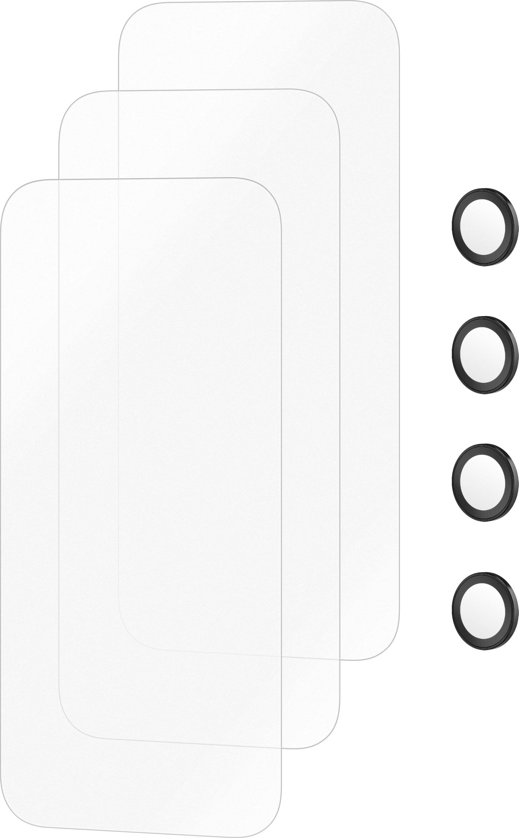 Alt View 12. Insignia™ - Glass Screen Protector with Lens Protection for Apple iPhone 17(3-Pack) - Clear.