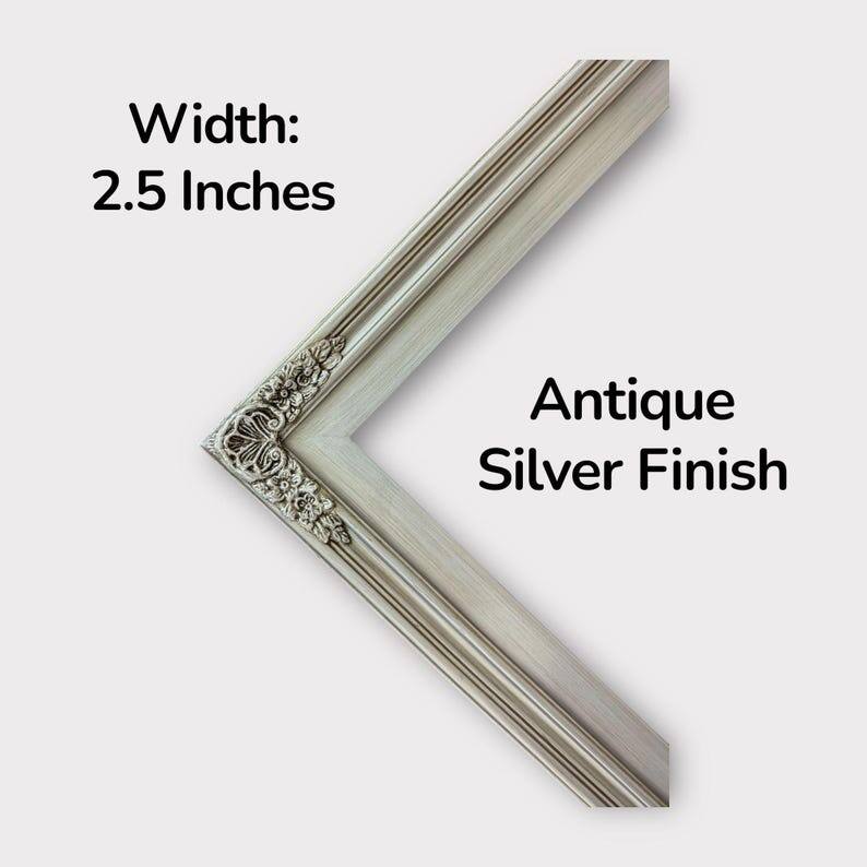 Width: 2.5 Inches  
Antique Silver Finish