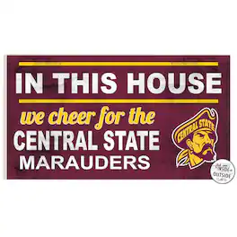 Jardine - Central State Marauders 11" x 20" Indoor/Outdoor In This House Sign - Maroon