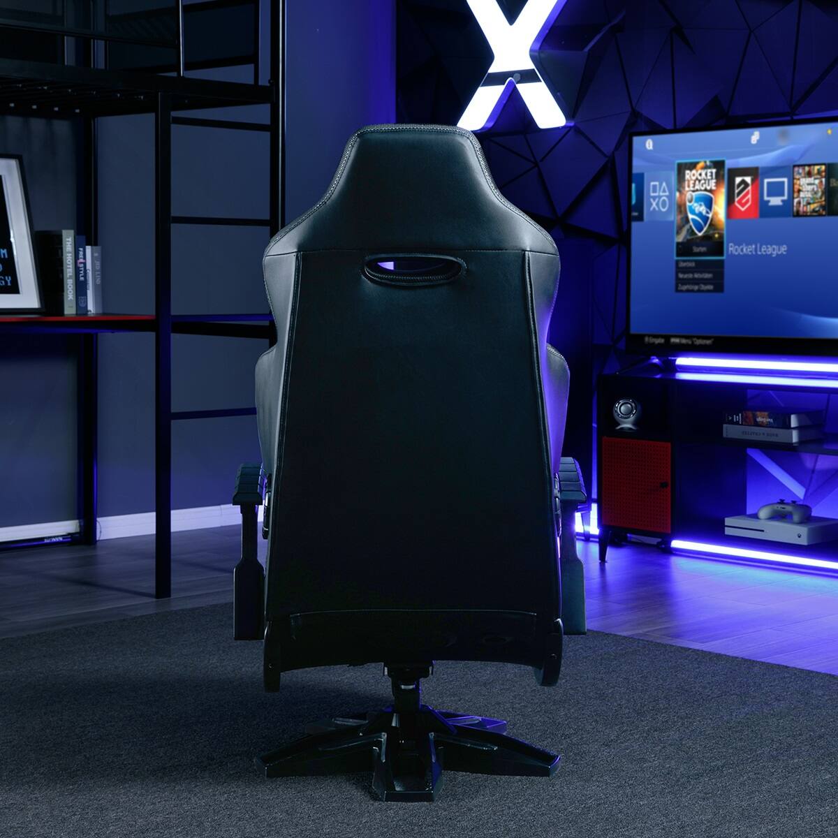 Alt View 15. X Rocker - Evo Elite 4.1 Gaming Chair with Built-in Audio Surround Sound System - Black.