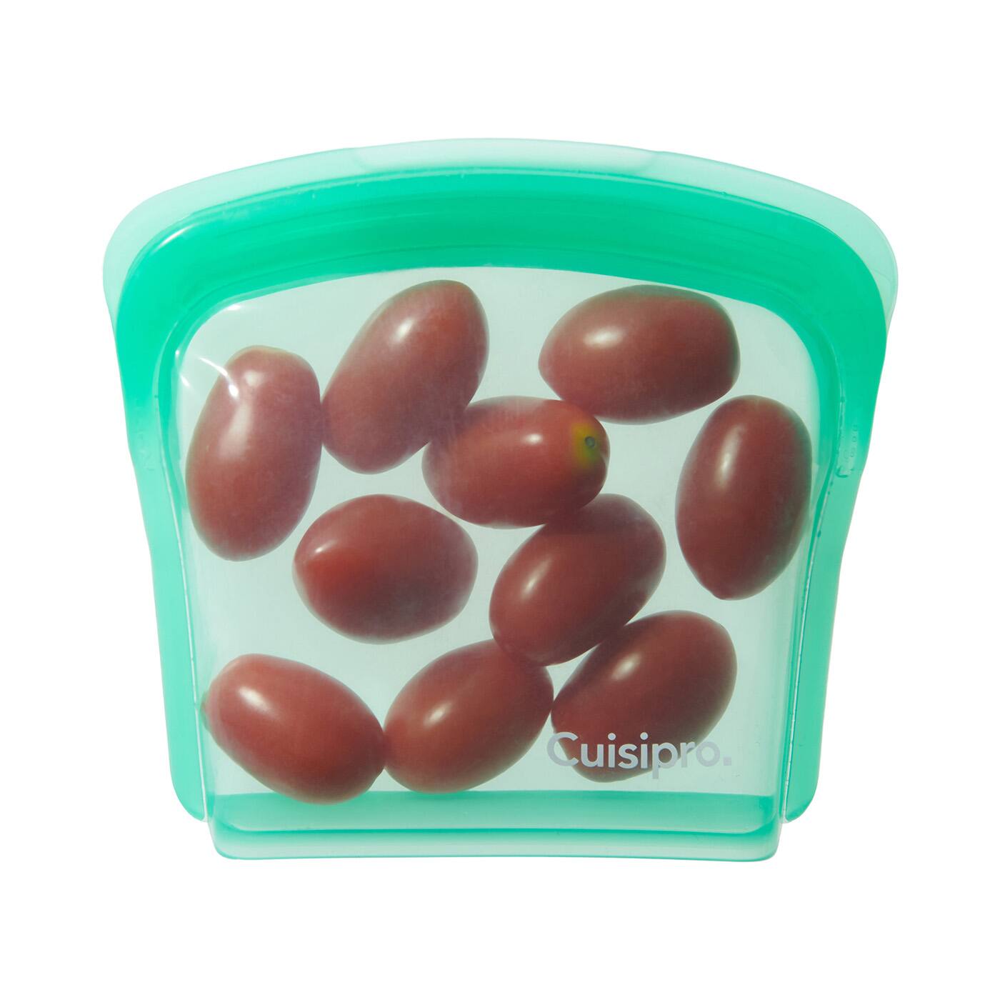 Alt View 1. Cuisipro - Pack-It Silicone Reusable Storage Bag, Set of 2, 200ml/6.75 oz, Green - Green.