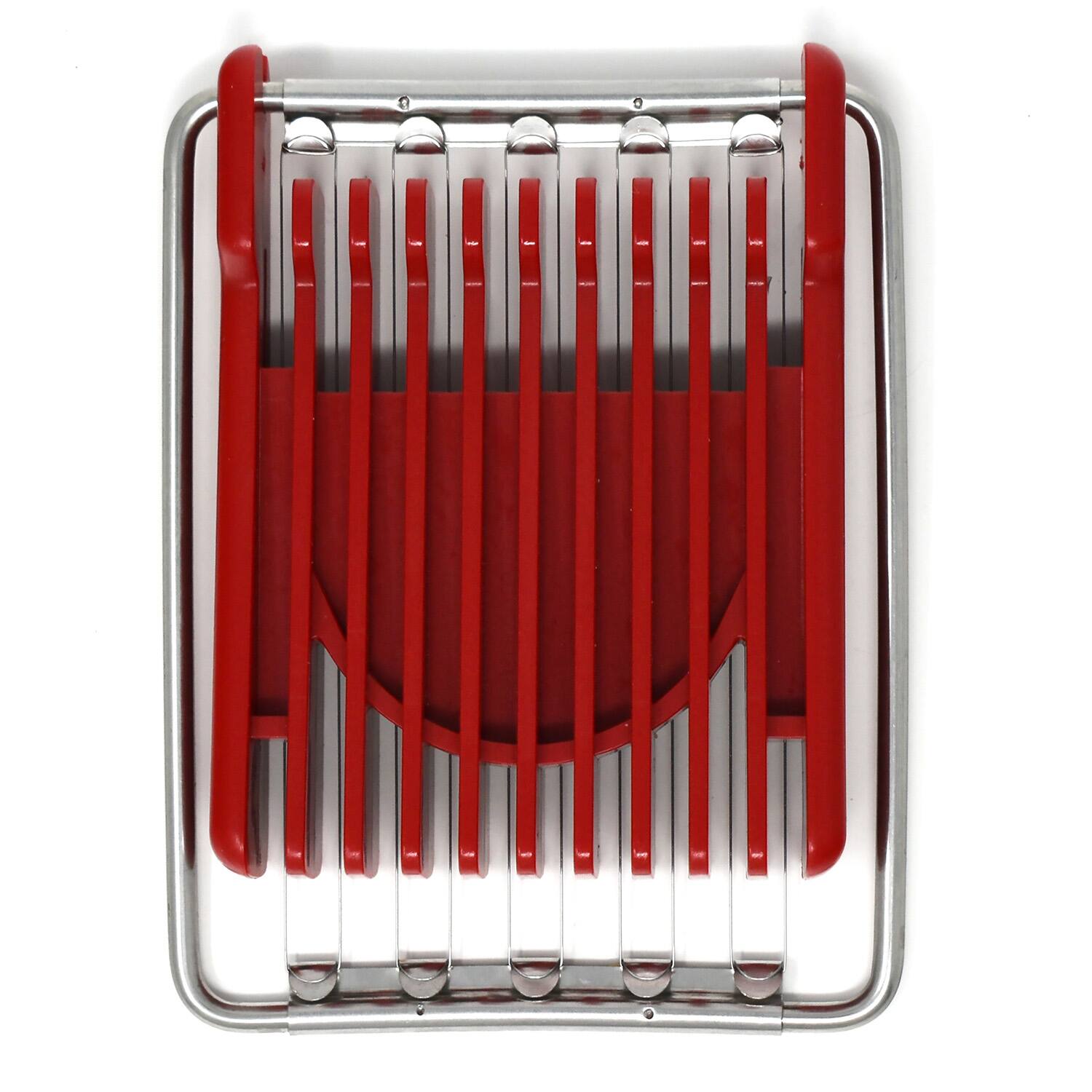 Alt View 1. Norpro - Dual Sided Flip N' Slice Mushroom, Egg, Cheese, and Butter Slicer, Red - Red.