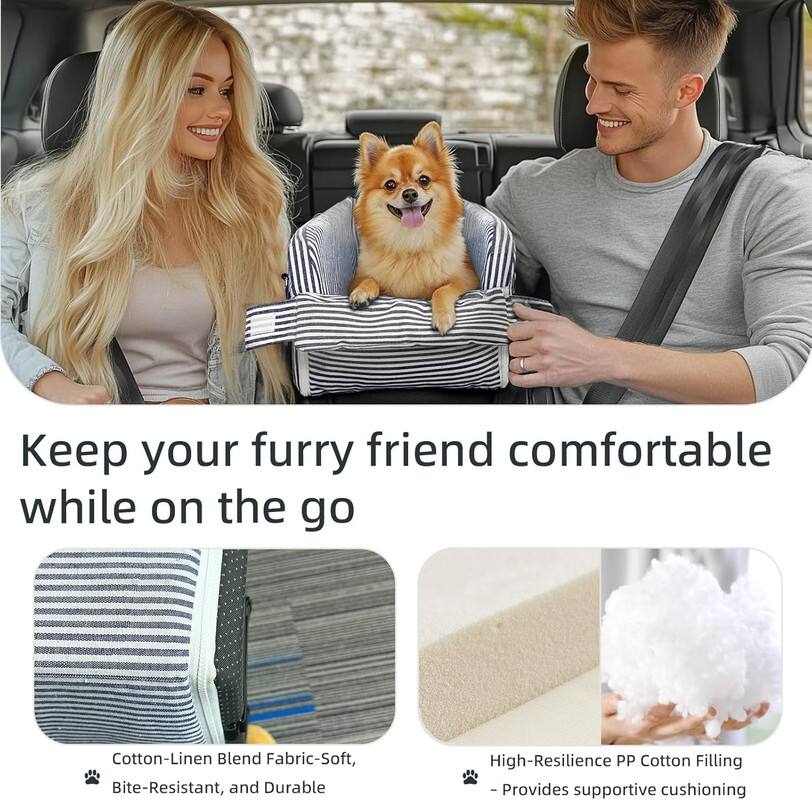 Keep your furry friend comfortable while on the go
Cotton-Linen Blend Fabric-Soft, Bite-Resistant, and Durable
High-Resilience PP Cotton Filling - Provides supportive cushioning
