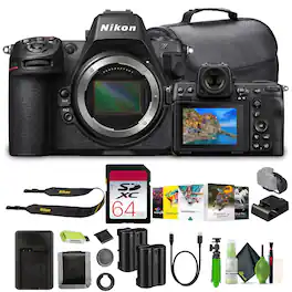 Nikon - Z8 Professional Full Frame Mirrorless 8K Video & Stills Hybrid FX Camera Bundle (International Version) - Black