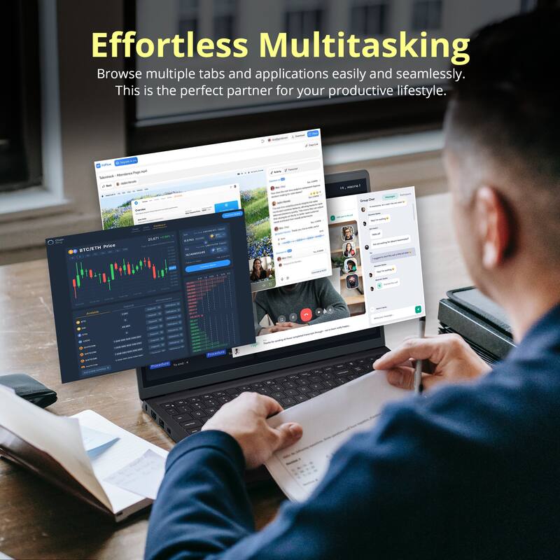 Effortless Multitasking  
Browse multiple tabs and applications easily and seamlessly.  
This is the perfect partner for your productive lifestyle.